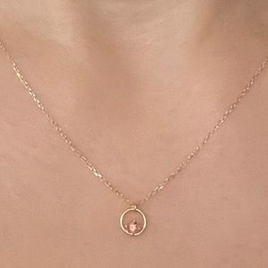 Winden Erin Necklace 16 in (14k gold and sunstone)